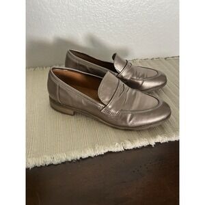 Clarks Collection Loafers Women's 8M Bronze Leather Ultimate Comfort Slip